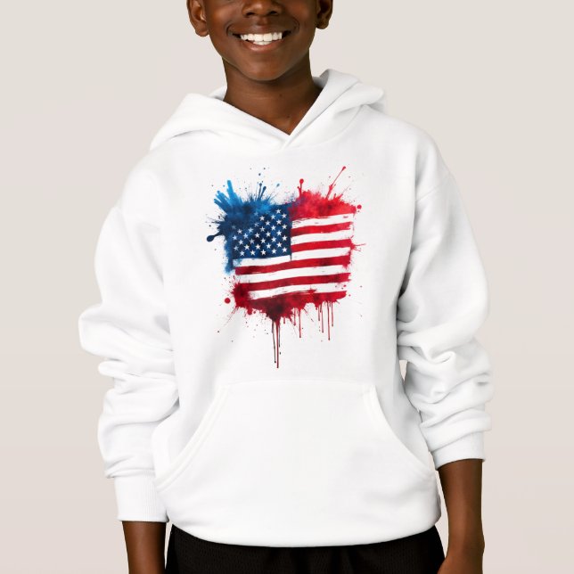 Abstract Splash American Flag (Front)