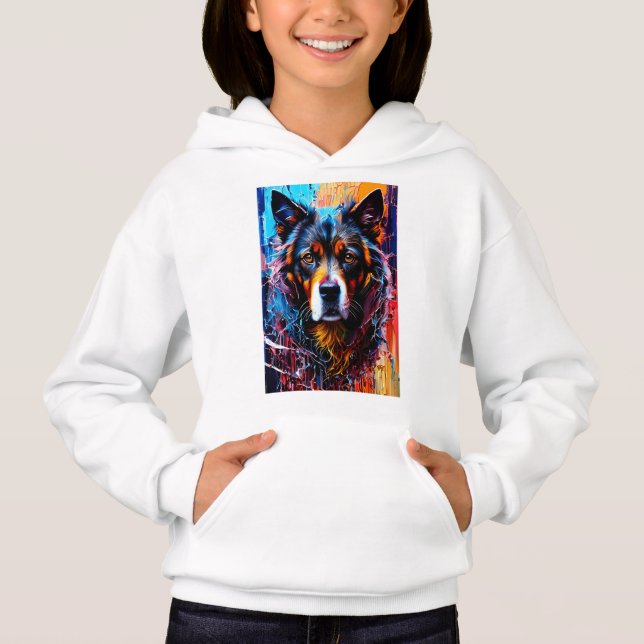 Abstract splash colour dog   (Front)