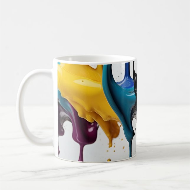 Abstract splash of paint coffee mug (Left)