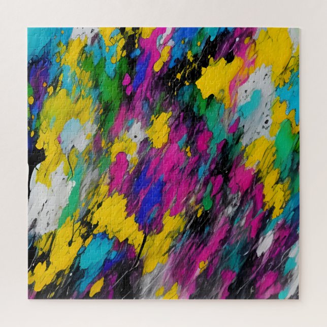 Abstract splash of paint jigsaw puzzle (Vertical)