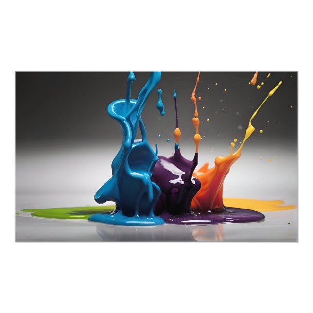 Abstract splash of paint photo print (Front)