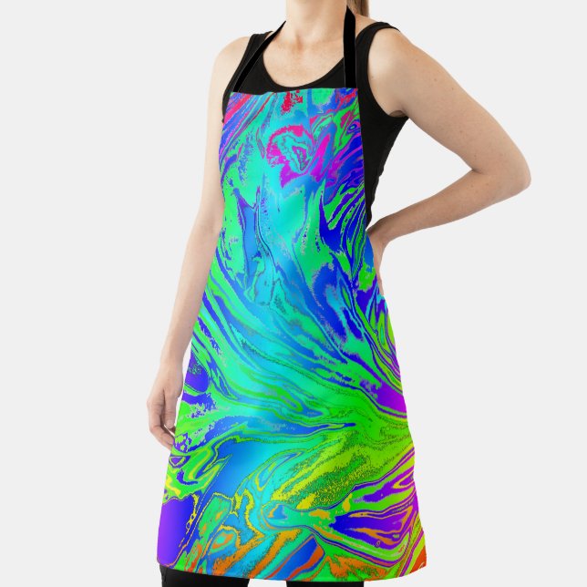 Abstract Splashing Rainbow Liquid Apron (Insitu)