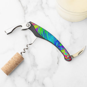 Abstract Splashing Rainbow Liquid Corkscrew