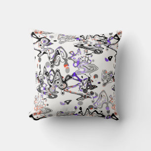 Abstract splatter brush modern stylishly fashionab cushion