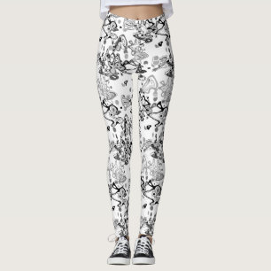 Abstract splatter brush modern stylishly fashionab leggings