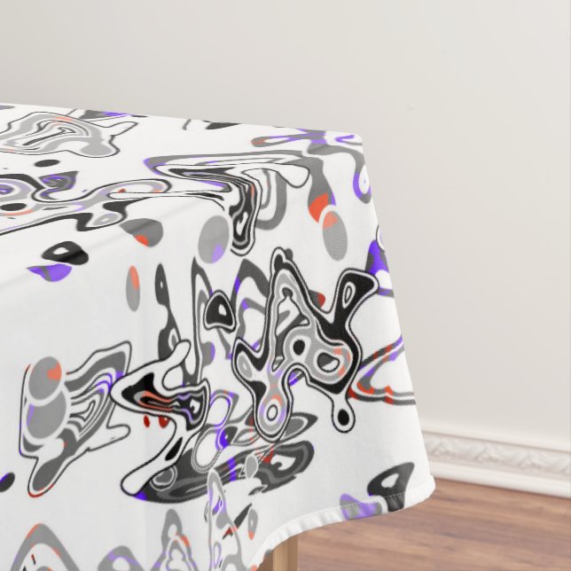 Abstract splatter brush modern stylishly fashionab tablecloth (In Situ)