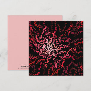 Abstract Splatter Dots Of Pinks And Reds Pattern Card