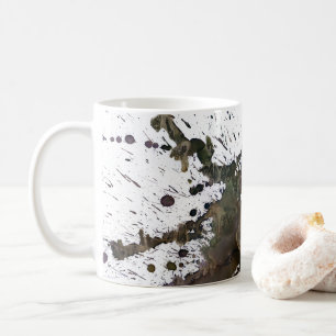 Abstract Splatter in Brown Coffee Mug