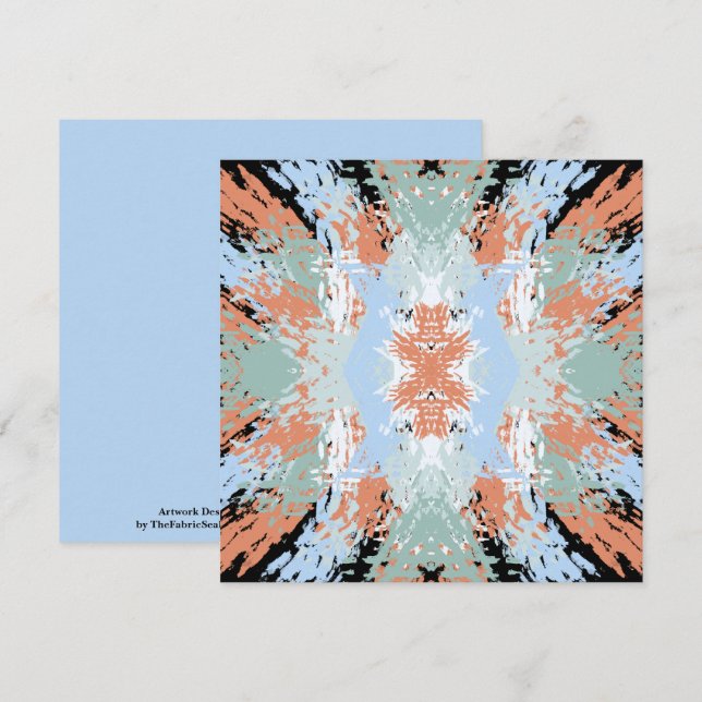 Abstract Split Ends Pattern And Soft Pastels Card (Front/Back)