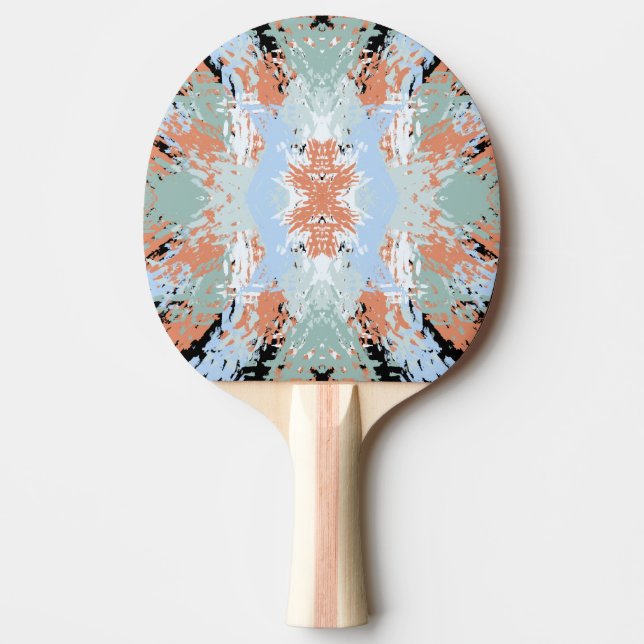 Abstract Split Ends Pattern And Soft Pastels Ping Pong Paddle (Front)