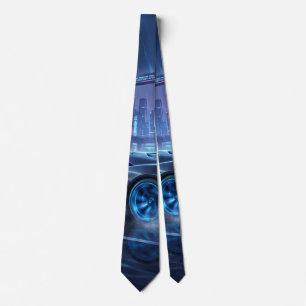 Abstract Sports Car Tie
