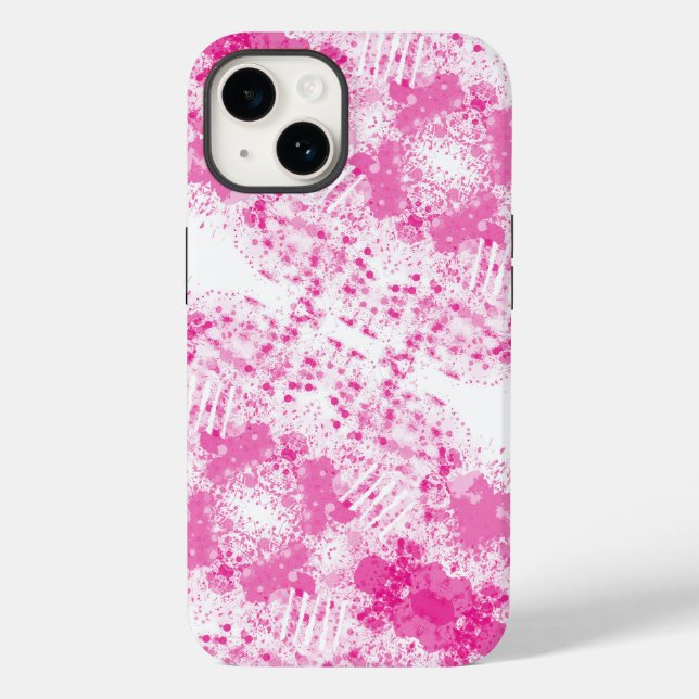 Abstract Spray of Pink Paint Case-Mate iPhone Case (Back)