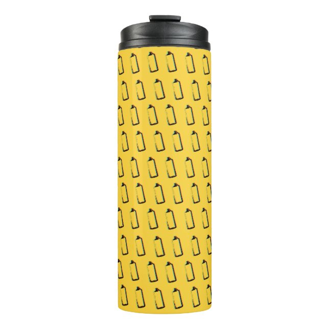 Abstract Spray Paint Can Pattern Thermal Tumbler (Front)