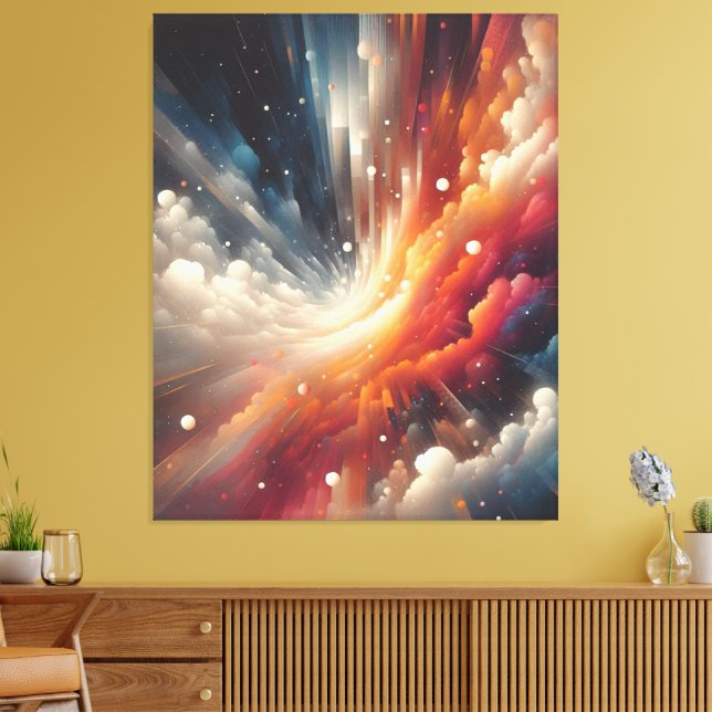 Abstract Spray Paint Canvas Print (Insitu(LivingRoom))