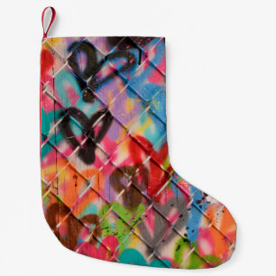 Abstract Spray Paint Texture Backgroundart,street, Small Christmas Stocking