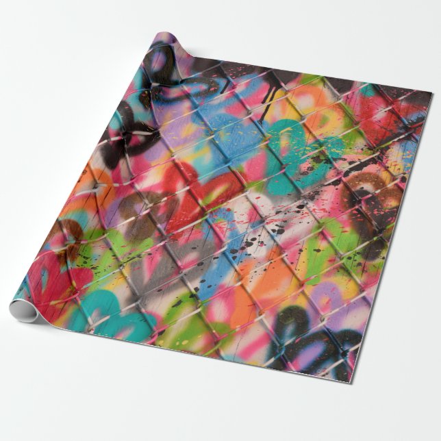 Abstract Spray Paint Texture Backgroundart,street, Wrapping Paper (Unrolled)