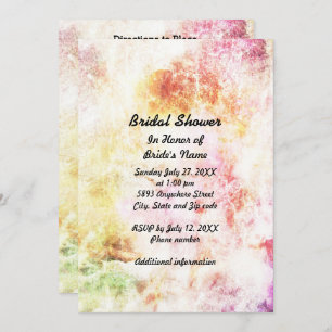 Abstract Spring Colours Bridal Shower Invitation
