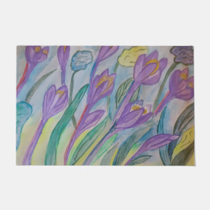 Abstract Spring Crocus Doormat