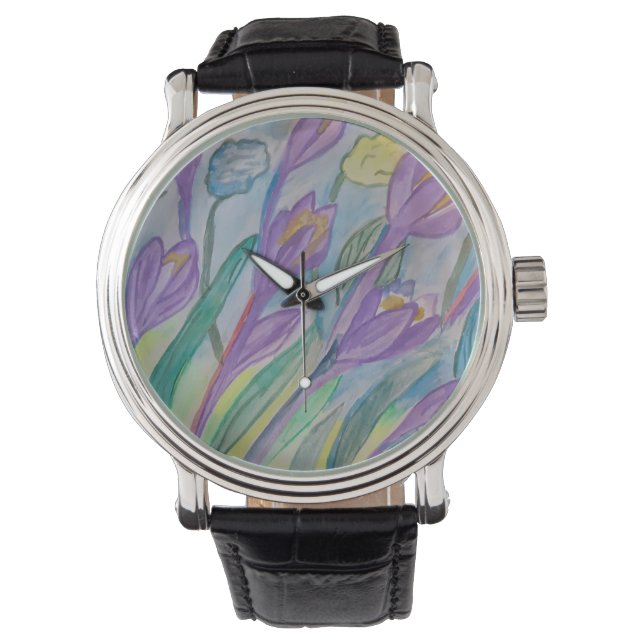 Abstract Spring Crocus Watch (Front)