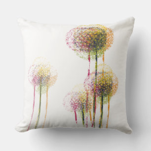 Abstract Spring Flower Trees #2 Cushion