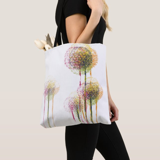 Abstract Spring Flower Trees #2 Tote Bag (Close Up)