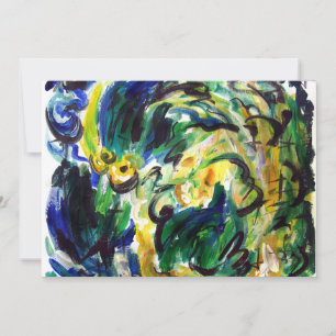 Abstract "Spring Rainfall" Invitation