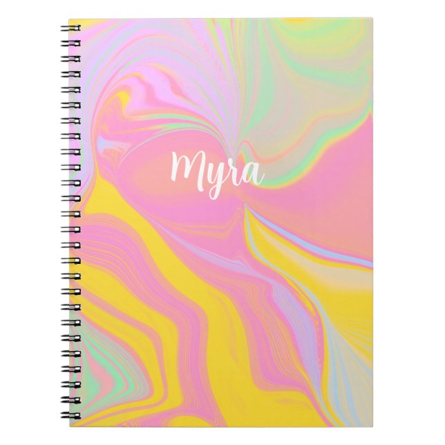 Abstract Spring Sunrise Notebook (Front)
