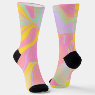 Abstract Spring Sunrise Socks