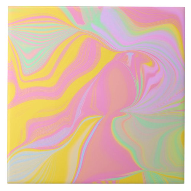 Abstract Spring Sunrise Tile (Front)