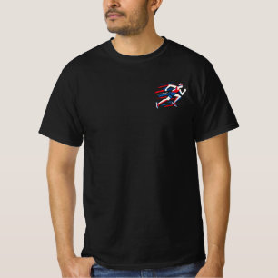 Abstract Sprinters Red White Blue Geometric Race A T-Shirt