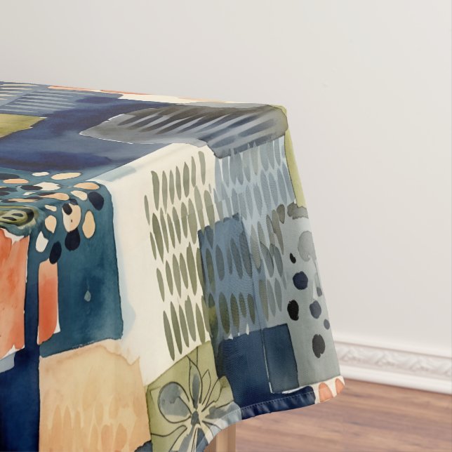 Abstract sqare patterns tablecloth (In Situ)