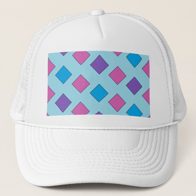 Abstract Sqaures Trucker Hat (Front)