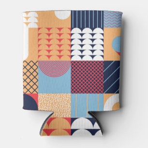 Abstract square artwork: geometric design. can cooler