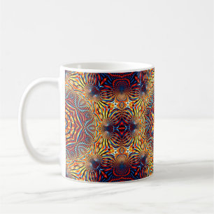 Abstract square background. Symmetric round decora Coffee Mug