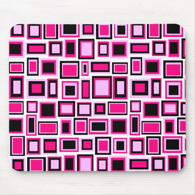 Abstract square pattern mouse mat (Front)
