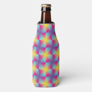 Abstract square vector mosaic bottle cooler