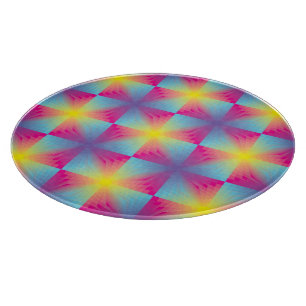Abstract square vector mosaic cutting board