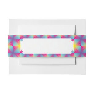Abstract square vector mosaic invitation belly band