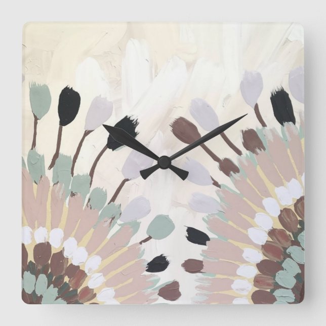 Abstract Square Wall Clock (Front)