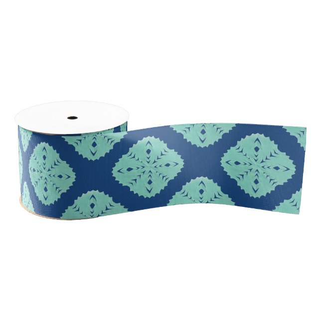 ABSTRACT SQUARE WYCINANKI GROSGRAIN RIBBON (Spool)