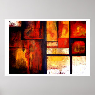 Abstract Squares Art Poster Print