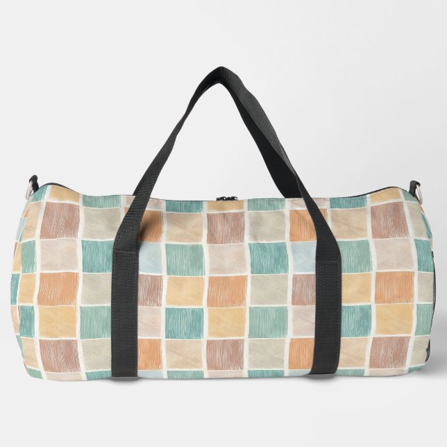 Abstract Squares  Duffle Bag (Front)