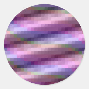 Abstract Squares in Purple, Pink and Blue Classic Round Sticker