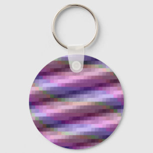 Abstract Squares in Purple, Pink and Blue Key Ring