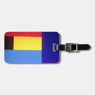 abstract squares luggage tag