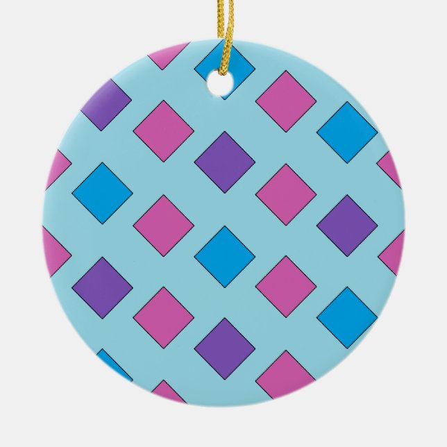 Abstract Squares Ornament (Front)