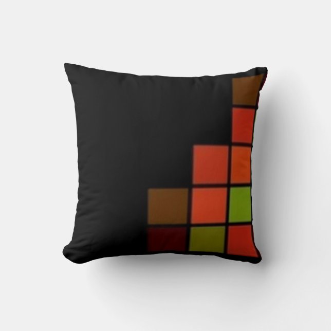 Abstract Squares Pillow (Front)