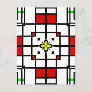 Abstract Squares Postcard