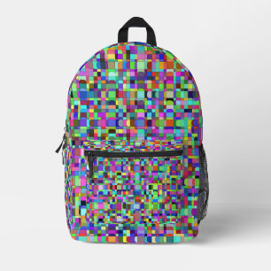 Abstract Squares Shapes Multicolor Backpack