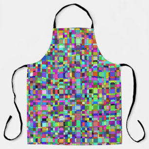 Abstract Squares Shapes Multicolor Pattern Apron